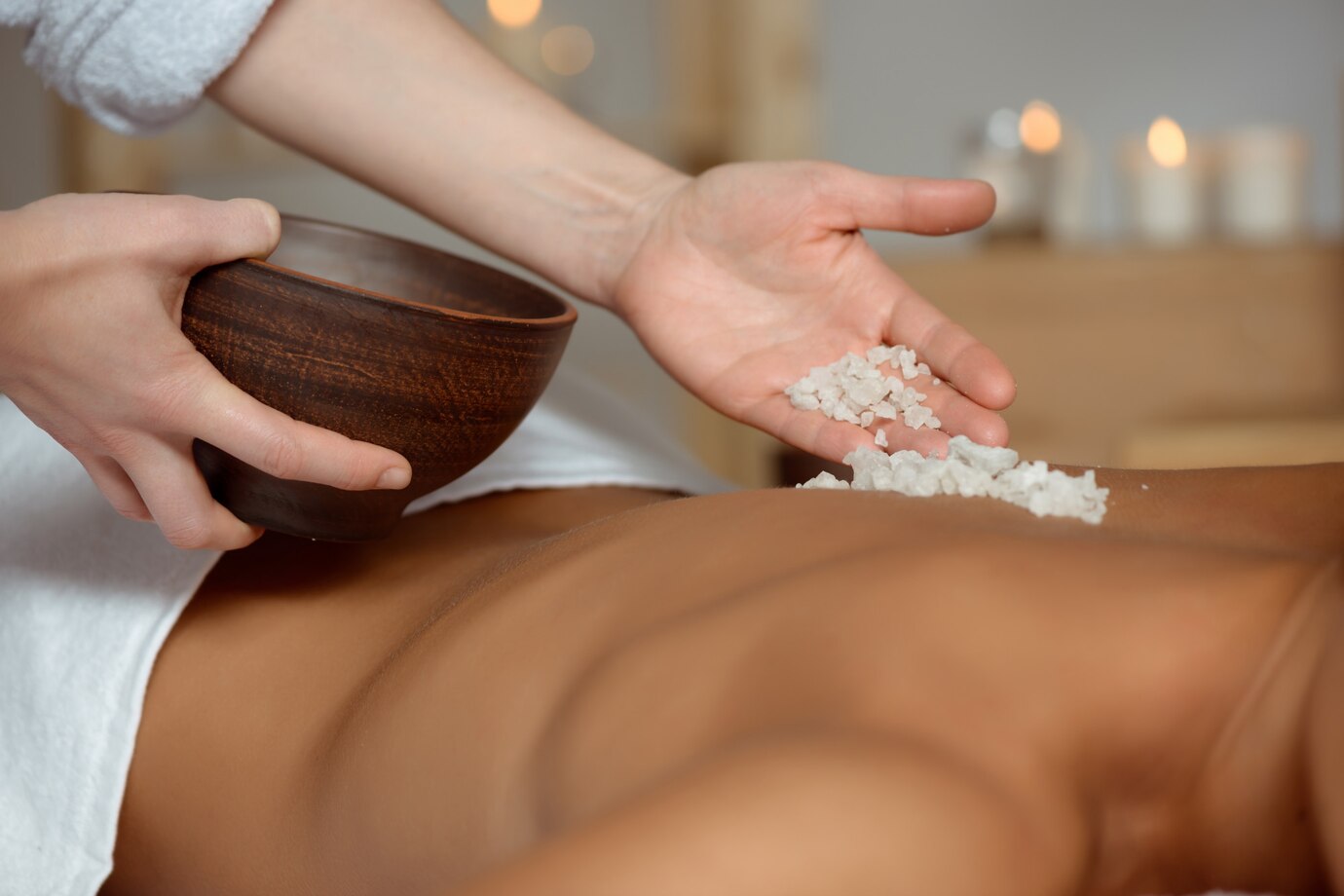 Salt Body Scrub with Massage: Full-Body Care for Radiant Skin